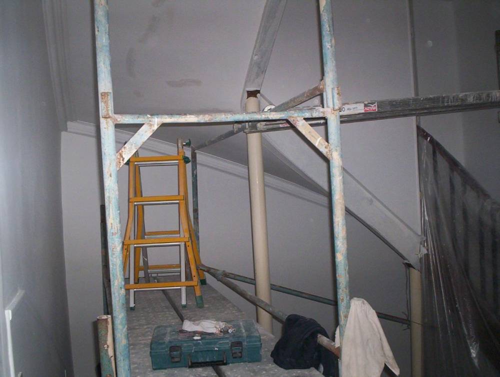 escalier en travaux